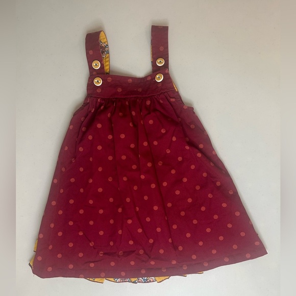 Matilda Jane Class Act Polka Dot Floral Ruffle Dress Size 4 - Picture 2 of 4